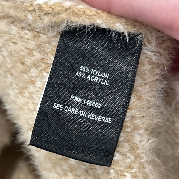 Torrid Eyelash Sweater Womens 2X Plus Plaid Shacket Tan Cream Jacket Soft - Picture 4 of 11